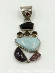MaxSold Auction: 925 Sterling Silver Multi Stone Pendant 12.8 Grams - Esquimalt (British Columbia, Canada) PARTNER MANAGED Estate Sale Online Auction - Lampson Street