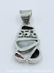 MaxSold Auction: 925 Sterling Silver Multi Stone Pendant 12.8 Grams - Esquimalt (British Columbia, Canada) PARTNER MANAGED Estate Sale Online Auction - Lampson Street