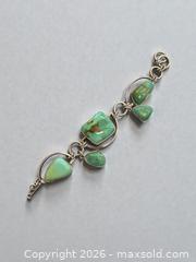 MaxSold Auction: .950 Silver Lapidario Barrera Turquoise Bracelet 8" Length  57.35 Grams - Esquimalt (British Columbia, Canada) PARTNER MANAGED Estate Sale Online Auction - Lampson Street