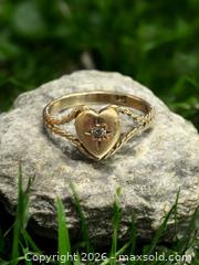 MaxSold Auction: 9ct Gold Diamond Heart Ring Size 7.5. 2.08 Grams - Esquimalt (British Columbia, Canada) PARTNER MANAGED Estate Sale Online Auction - Lampson Street