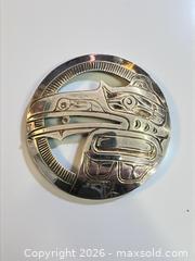 MaxSold Auction: First Nations Sterling Silver Raven Brooch Pin Signed H. Alfred - Esquimalt (British Columbia, Canada) PARTNER MANAGED Estate Sale Online Auction - Lampson Street