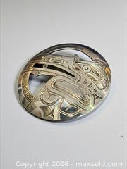 MaxSold Auction: First Nations Sterling Silver Raven Brooch Pin Signed H. Alfred - Esquimalt (British Columbia, Canada) PARTNER MANAGED Estate Sale Online Auction - Lampson Street