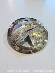 MaxSold Auction: First Nations Sterling Silver Raven Brooch Pin Signed H. Alfred - Esquimalt (British Columbia, Canada) PARTNER MANAGED Estate Sale Online Auction - Lampson Street