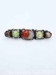 MaxSold Auction: Multi Agate Stone Brooch 2.5” length  - Esquimalt (British Columbia, Canada) PARTNER MANAGED Estate Sale Online Auction - Lampson Street