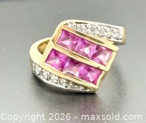 MaxSold Auction: Pink Sapphire Gold Vermiel Size 5 Ring - Esquimalt (British Columbia, Canada) PARTNER MANAGED Estate Sale Online Auction - Lampson Street