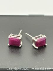 MaxSold Auction: Ruby Sterling Silver Earrings  - Esquimalt (British Columbia, Canada) PARTNER MANAGED Estate Sale Online Auction - Lampson Street