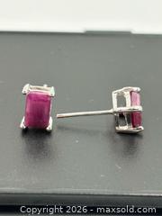 MaxSold Auction: Ruby Sterling Silver Earrings  - Esquimalt (British Columbia, Canada) PARTNER MANAGED Estate Sale Online Auction - Lampson Street