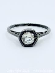 MaxSold Auction: Sterling Silver Art Deco Hexagonal Size 8 Ring  - Esquimalt (British Columbia, Canada) PARTNER MANAGED Estate Sale Online Auction - Lampson Street