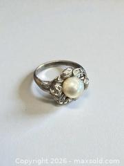 MaxSold Auction: Sterling Silver Art Deco Pearl Ring Size 6.25. 2.69 Grams - Esquimalt (British Columbia, Canada) PARTNER MANAGED Estate Sale Online Auction - Lampson Street