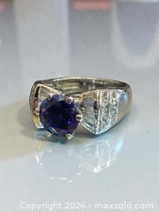 MaxSold Auction: Sterling Silver Blue and Clear Stone Ring Size 7  8.09 Grams - Esquimalt (British Columbia, Canada) PARTNER MANAGED Estate Sale Online Auction - Lampson Street