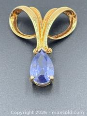 MaxSold Auction: Sterling silver Blue Gemstone Gold Tone Brooch  - Esquimalt (British Columbia, Canada) PARTNER MANAGED Estate Sale Online Auction - Lampson Street