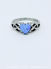 MaxSold Auction: Sterling Silver Celtic Knot Opal Heart Ring Size 6 - Esquimalt (British Columbia, Canada) PARTNER MANAGED Estate Sale Online Auction - Lampson Street