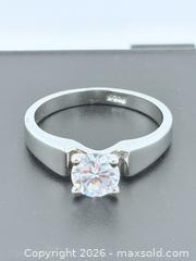 MaxSold Auction: Sterling Silver Clear Stone Solitaire Ring Size 10 - Esquimalt (British Columbia, Canada) PARTNER MANAGED Estate Sale Online Auction - Lampson Street