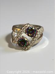 MaxSold Auction: Sterling Silver Mystic Topaz Ring Size 8  6.08 Grams - Esquimalt (British Columbia, Canada) PARTNER MANAGED Estate Sale Online Auction - Lampson Street