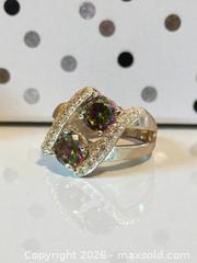 MaxSold Auction: Sterling Silver Mystic Topaz Ring Size 8  6.08 Grams - Esquimalt (British Columbia, Canada) PARTNER MANAGED Estate Sale Online Auction - Lampson Street