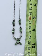 MaxSold Auction: Sterling Silver Peridot Necklace 20” length  - Esquimalt (British Columbia, Canada) PARTNER MANAGED Estate Sale Online Auction - Lampson Street