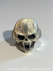 MaxSold Auction: Sterling Silver Skull Ring Size 9.75  16.31 Grams - Esquimalt (British Columbia, Canada) PARTNER MANAGED Estate Sale Online Auction - Lampson Street