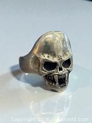 MaxSold Auction: Sterling Silver Skull Ring Size 9.75  16.31 Grams - Esquimalt (British Columbia, Canada) PARTNER MANAGED Estate Sale Online Auction - Lampson Street