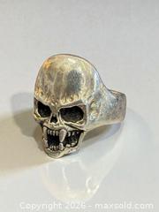 MaxSold Auction: Sterling Silver Skull Ring Size 9.75  16.31 Grams - Esquimalt (British Columbia, Canada) PARTNER MANAGED Estate Sale Online Auction - Lampson Street