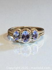 MaxSold Auction: Sterling Silver Tanzanite Ring Size 7.  2.59 Grams - Esquimalt (British Columbia, Canada) PARTNER MANAGED Estate Sale Online Auction - Lampson Street
