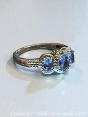 MaxSold Auction: Sterling Silver Tanzanite Ring Size 7.  2.59 Grams - Esquimalt (British Columbia, Canada) PARTNER MANAGED Estate Sale Online Auction - Lampson Street