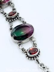 MaxSold Auction: Sterling Silver Watermelon Tourmaline Bracelet 8" Length - Esquimalt (British Columbia, Canada) PARTNER MANAGED Estate Sale Online Auction - Lampson Street