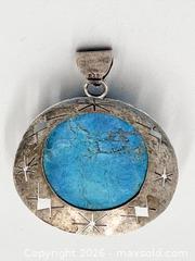 MaxSold Auction: Turquoise 925 Sterling Silver Pendant 24.45 Grams - Esquimalt (British Columbia, Canada) PARTNER MANAGED Estate Sale Online Auction - Lampson Street
