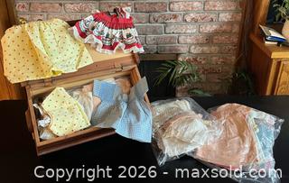 MaxSold Auction: Doll Clothes & Wood Chest - Redwood City (California, USA) SELLER MANAGED Downsizing Online Auction -  Glenwood Avenue