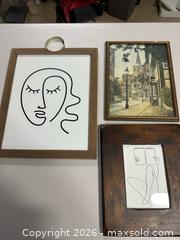 MaxSold Auction: Set of 3 framed art piece - Redwood City (California, USA) SELLER MANAGED Downsizing Online Auction -  Glenwood Avenue