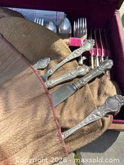 MaxSold Auction: Silver Set with Wooden Storage Box  - Redwood City (California, USA) SELLER MANAGED Downsizing Online Auction -  Glenwood Avenue
