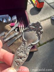 MaxSold Auction: Silver Set with Wooden Storage Box  - Redwood City (California, USA) SELLER MANAGED Downsizing Online Auction -  Glenwood Avenue