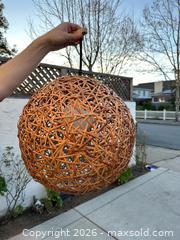 MaxSold Auction: Vintage Japanese Wicker Hanging Light Fixture (comes with brand new cord to update plug!) - Redwood City (California, USA) SELLER MANAGED Downsizing Online Auction -  Glenwood Avenue