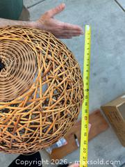 MaxSold Auction: Vintage Japanese Wicker Hanging Light Fixture (comes with brand new cord to update plug!) - Redwood City (California, USA) SELLER MANAGED Downsizing Online Auction -  Glenwood Avenue