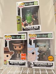 MaxSold Auction: Funko Pop! (Animation) Rick & Morty 3-Figure Lot 333/364/172 - Douglasville (Georgia, USA) PARTNER MANAGED Downsizing Online Auction - Highway 92 - Fairburn Road (CONDO)