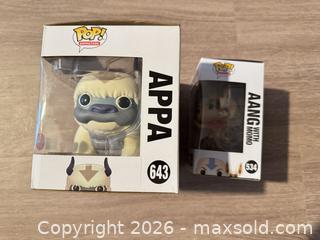 MaxSold Auction: Funko Pop! Avatar: Appa #643 & Aang with Momo #534 (BoxLunch) - Douglasville (Georgia, USA) PARTNER MANAGED Downsizing Online Auction - Highway 92 - Fairburn Road (CONDO)