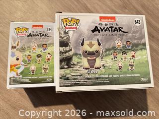 MaxSold Auction: Funko Pop! Avatar: Appa #643 & Aang with Momo #534 (BoxLunch) - Douglasville (Georgia, USA) PARTNER MANAGED Downsizing Online Auction - Highway 92 - Fairburn Road (CONDO)