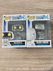 MaxSold Auction: Funko Pop! Marvel Fantastic Four H.E.R.B.I.E. & Silver Surfer (2) - Douglasville (Georgia, USA) PARTNER MANAGED Downsizing Online Auction - Highway 92 - Fairburn Road (CONDO)