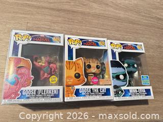 MaxSold Auction: Funko Pop! (Marvel) Lot of 3: Goose, Goose the Cat, Minn-Erva - Douglasville (Georgia, USA) PARTNER MANAGED Downsizing Online Auction - Highway 92 - Fairburn Road (CONDO)