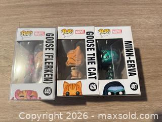 MaxSold Auction: Funko Pop! (Marvel) Lot of 3: Goose, Goose the Cat, Minn-Erva - Douglasville (Georgia, USA) PARTNER MANAGED Downsizing Online Auction - Highway 92 - Fairburn Road (CONDO)