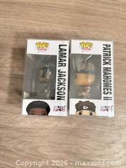 MaxSold Auction: Funko Pop! NFL100 Lamar Jackson #120 & Patrick Mahomes II #119 - Douglasville (Georgia, USA) PARTNER MANAGED Downsizing Online Auction - Highway 92 - Fairburn Road (CONDO)