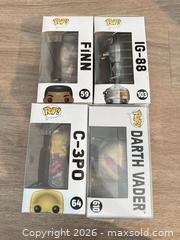 MaxSold Auction: Funko Pop! Star Wars Lot — IG-88, Finn, C-3PO, Darth Vader - Douglasville (Georgia, USA) PARTNER MANAGED Downsizing Online Auction - Highway 92 - Fairburn Road (CONDO)