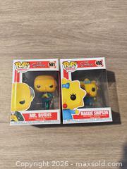 MaxSold Auction: Funko Pop! The Simpsons Maggie (498) & Mr. Burns (501) Vinyl Lot - Douglasville (Georgia, USA) PARTNER MANAGED Downsizing Online Auction - Highway 92 - Fairburn Road (CONDO)