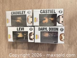 MaxSold Auction: Lot of 4 Funko Pop! Vinyl Figures: Daryl, Levi, Castiel, Crowley - Douglasville (Georgia, USA) PARTNER MANAGED Downsizing Online Auction - Highway 92 - Fairburn Road (CONDO)