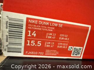 MaxSold Auction: Nike Dunk Low SE FJ4610-702 Volt/Black/Total Orange Size 14 - Douglasville (Georgia, USA) PARTNER MANAGED Downsizing Online Auction - Highway 92 - Fairburn Road (CONDO)