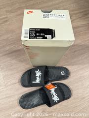 MaxSold Auction: Nike x Stussy Benassi JDI Slide Size 13 Black/White - Douglasville (Georgia, USA) PARTNER MANAGED Downsizing Online Auction - Highway 92 - Fairburn Road (CONDO)