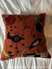 MaxSold Auction: Joan Miró chain stitch Kite Flying cushion A - Toronto (Ontario, Canada) PARTNER MANAGED Downsizing Online Auction Part 1 - Mclevin Avenue