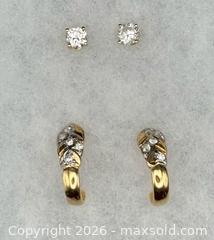 MaxSold Auction: 18K & 14K Gold Earrings - Richmond (California, USA) PARTNER MANAGED Reseller Online Auction - Fresno Avenue