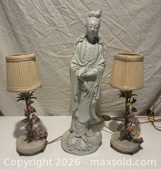 MaxSold Auction: 2 Boudoir Lamps & Buddhist Figure - Richmond (California, USA) PARTNER MANAGED Reseller Online Auction - Fresno Avenue