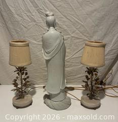 MaxSold Auction: 2 Boudoir Lamps & Buddhist Figure - Richmond (California, USA) PARTNER MANAGED Reseller Online Auction - Fresno Avenue