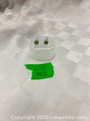 MaxSold Auction: Peridot Silver Studs marked 925 - Kawartha Lakes (Ontario, Canada) SELLER MANAGED Reseller Online Auction - Lindsay Street South